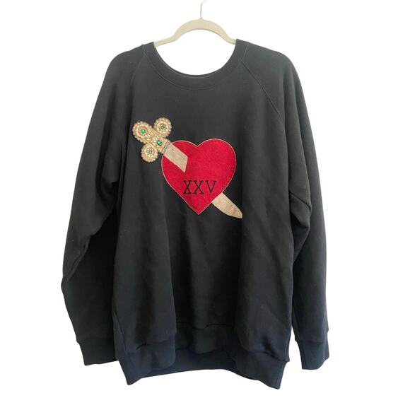 Gucci Sweaters - Gucci Black Crewneck Sweatshirt Dagger in heart L
